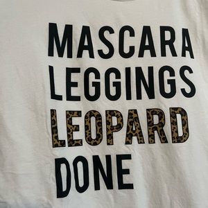 Graphic T - Woman’s Plus 2XL Funny Cute Mascara Leopard